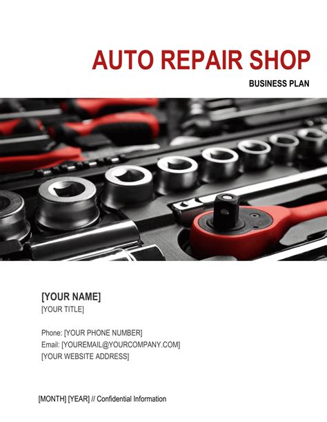 Auto Repair Shop Business Plan